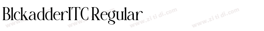 BlckadderITC Regular字体转换